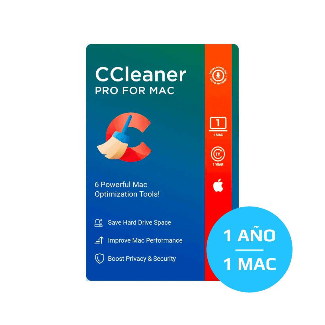 ccleaner pro 1año 1mac CCleaner Pro 1 Dispositivo 1 Año MAC - Imagen 1