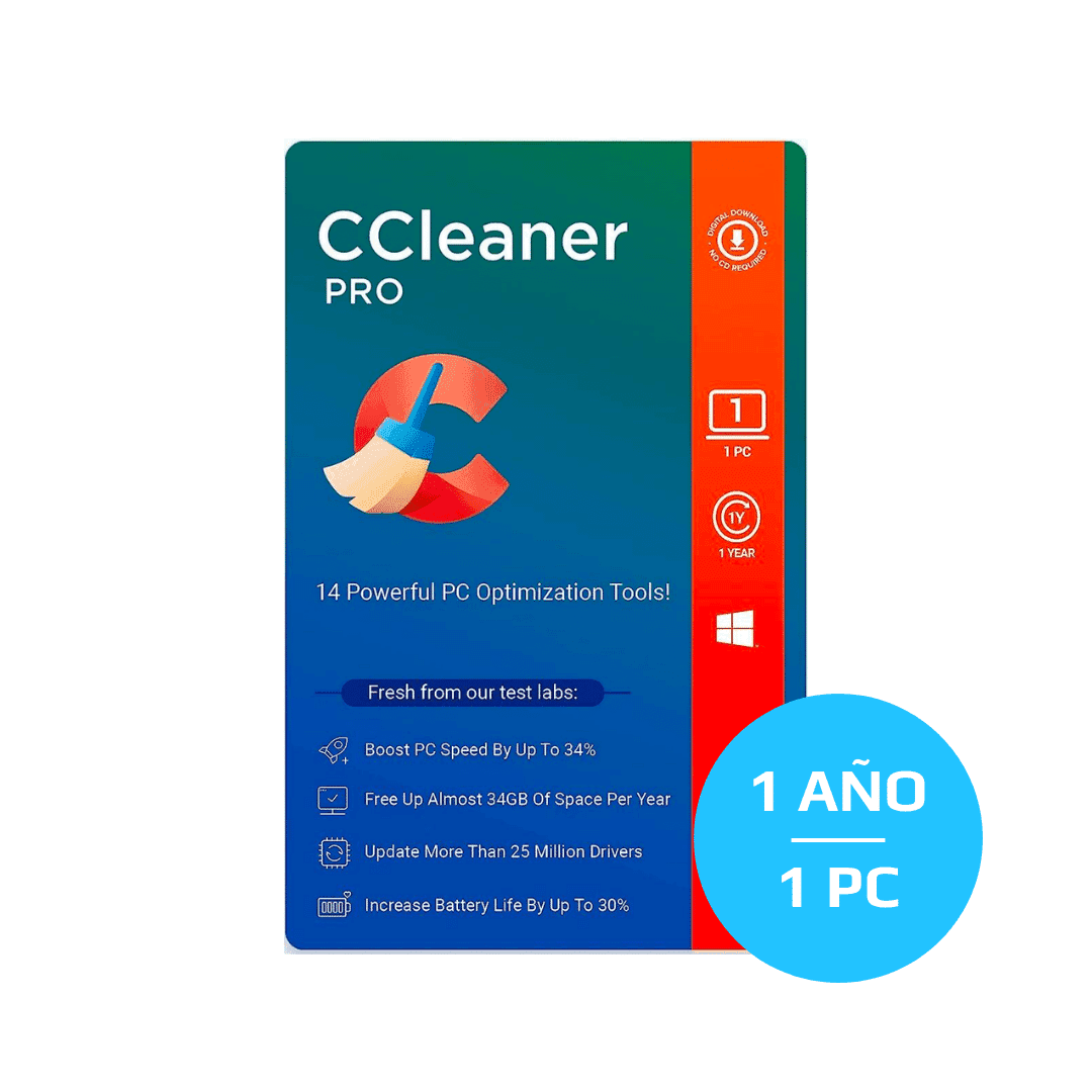 ccleaner pro 1año 1pc CCleaner Pro 1 Dispositivo 1 Año - Imagen 1