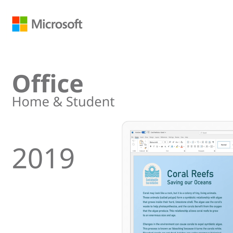Licencia Original Office Home & Student 2019