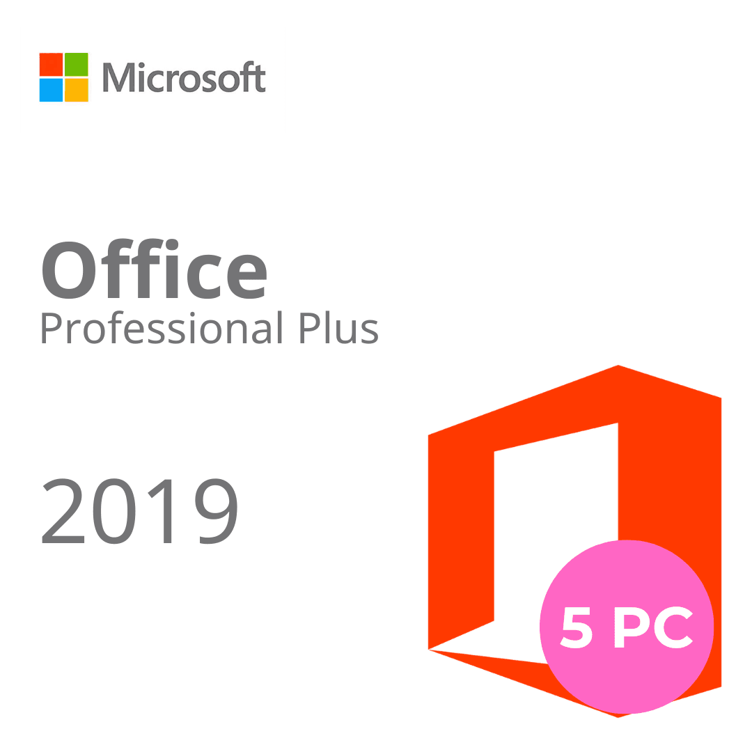 pp2019 x5 Licencia Original Office Professional Plus 2019 para 5 Dispositivos